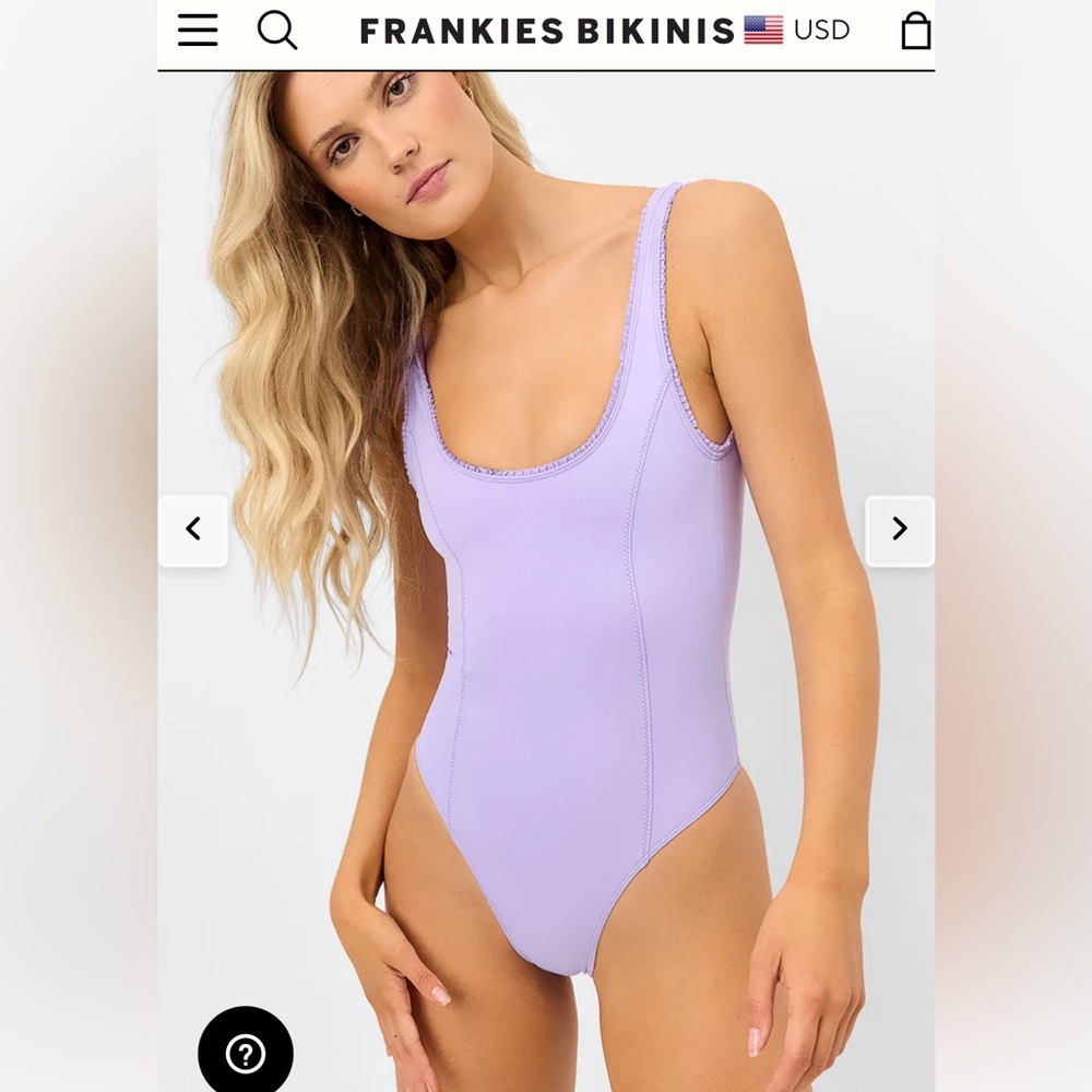 frankie’s bikini small purple one piece never worn with tags